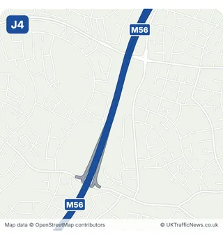 Map of M56 junction 4